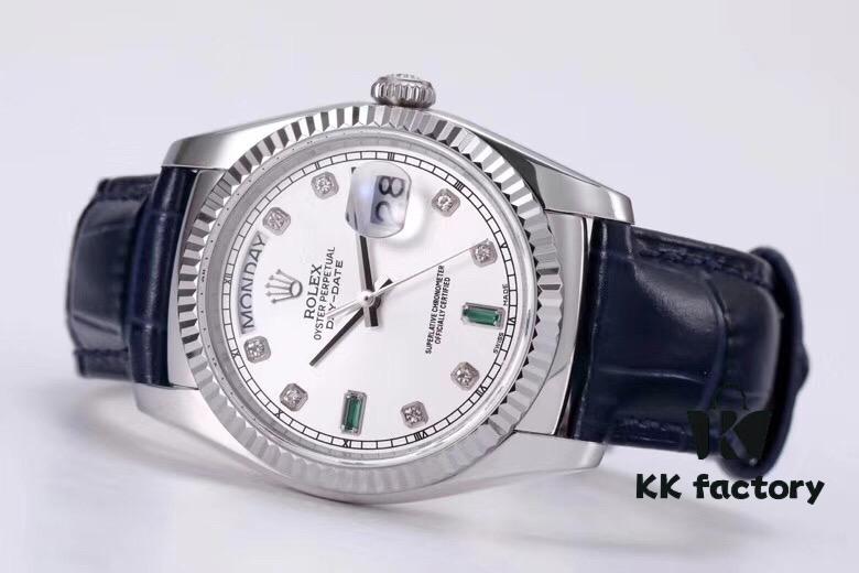Rolex's Blue Balloon! Strap Version Weighted DD Unisex Size 36mm [V3 Factory Upgrade] In Stock! The Most Classic Series from Rolex, Nothing Else But the DD! Rolex Day-Date Series 118135/118138/118139 [All Colors Available]!