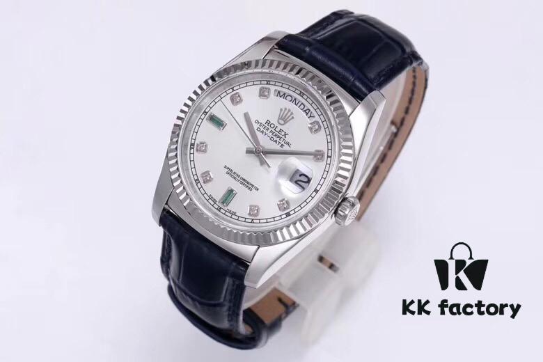 Rolex's Blue Balloon! Strap Version Weighted DD Unisex Size 36mm [V3 Factory Upgrade] In Stock! The Most Classic Series from Rolex, Nothing Else But the DD! Rolex Day-Date Series 118135/118138/118139 [All Colors Available]!