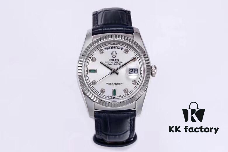 Rolex's Blue Balloon! Strap Version Weighted DD Unisex Size 36mm [V3 Factory Upgrade] In Stock! The Most Classic Series from Rolex, Nothing Else But the DD! Rolex Day-Date Series 118135/118138/118139 [All Colors Available]!