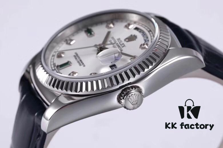 Rolex's Blue Balloon! Strap Version Weighted DD Unisex Size 36mm [V3 Factory Upgrade] In Stock! The Most Classic Series from Rolex, Nothing Else But the DD! Rolex Day-Date Series 118135/118138/118139 [All Colors Available]!