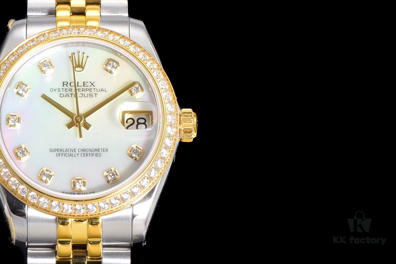 N2 Premium Affordable Oyster Perpetual Datejust 31 Series with Exclusive Classic Full Diamond Bezel