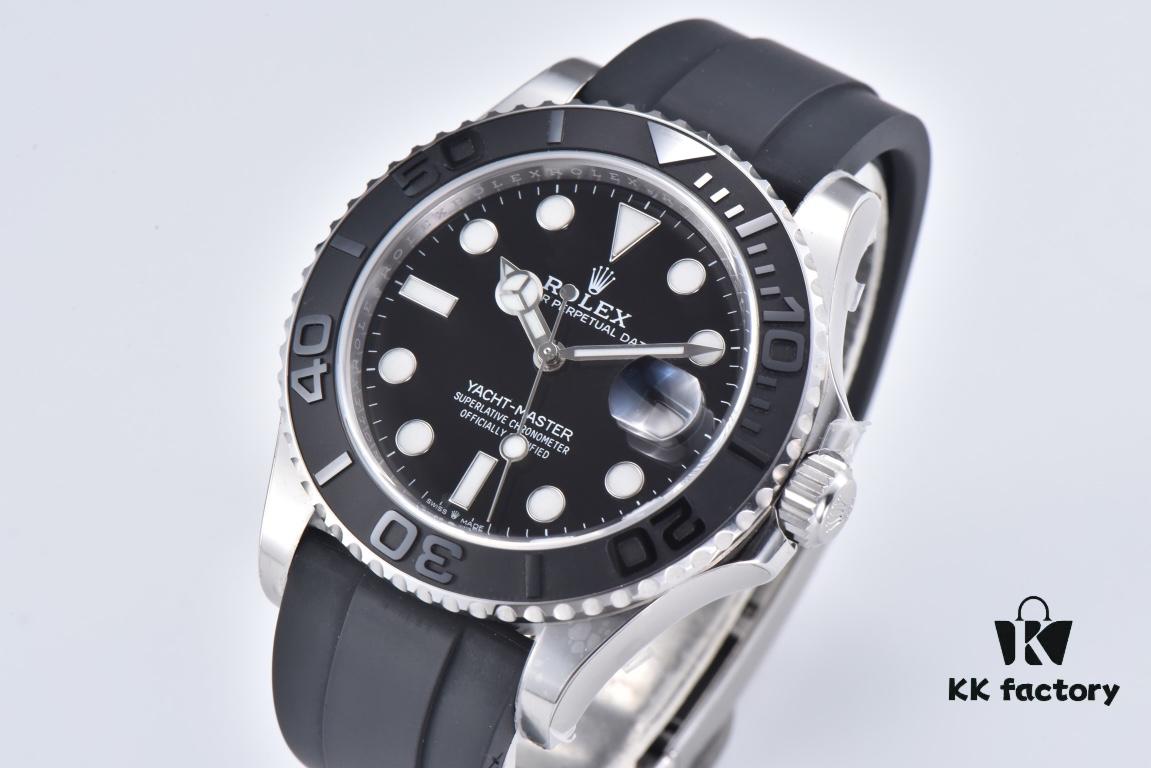 6931a7a5ccd8ab3d7af9c0b7 Clean Factory Rolex Yacht-Master 42mm 226659 Platinum Model with 3235 Movement and Black Cerachrom Bezel with Special Texture