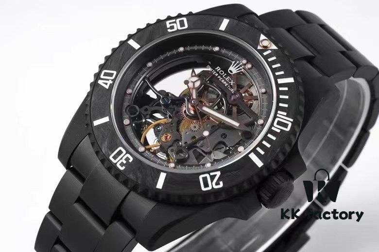 6931a7abccd8ab3d7af9c11d VR Factory Masterpiece! Radically Modified Rolex Submariner – The Divine Warrior from the Sky! Fully Skeletonized with Carbon Fiber Bezel