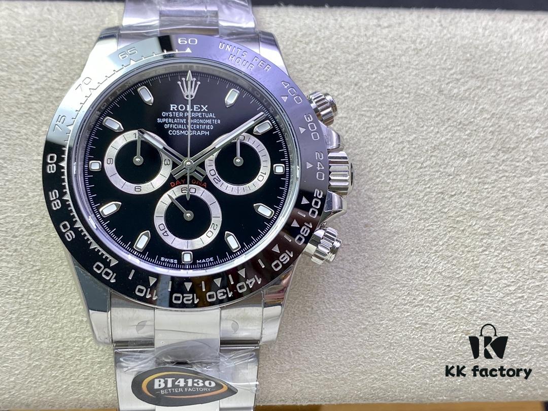 6931a7b3ccd8ab3d7af9c1a1 BT Factory (Better Factory) Daytona Configuration List: Model 116500, 40mm, 4130 Movement, Ceramic Bezel with Platinum Coating, Sapphire Crystal, 100m Waterproof
