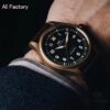 6931a7c8ccd8ab3d7af9c2f9 AI Factory Masterpiece: The World's First Bronze Spitfire Jet Fighter Watch with Fiery Impact, Olive Green Dial