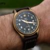 6931a7c9ccd8ab3d7af9c2fb AI Factory Masterpiece: The World's First Bronze Spitfire Jet Fighter Watch with Fiery Impact, Olive Green Dial