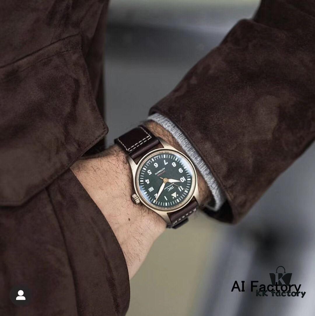 6931a7c9ccd8ab3d7af9c2fc AI Factory Masterpiece: The World's First Bronze Spitfire Jet Fighter Watch with Fiery Impact, Olive Green Dial
