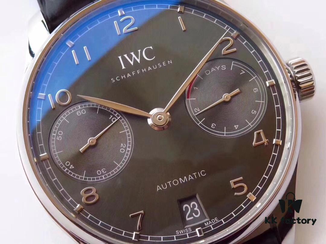 6931a7d7ccd8ab3d7af9c3f1 AZ Product IWC Portuguese Series 7-Day Automatic V5 Version with CAL.51011 Self-Winding Mechanical Movement Independent Small Seconds True Power Reserve Indicator Sapphire Crystal Leather Strap