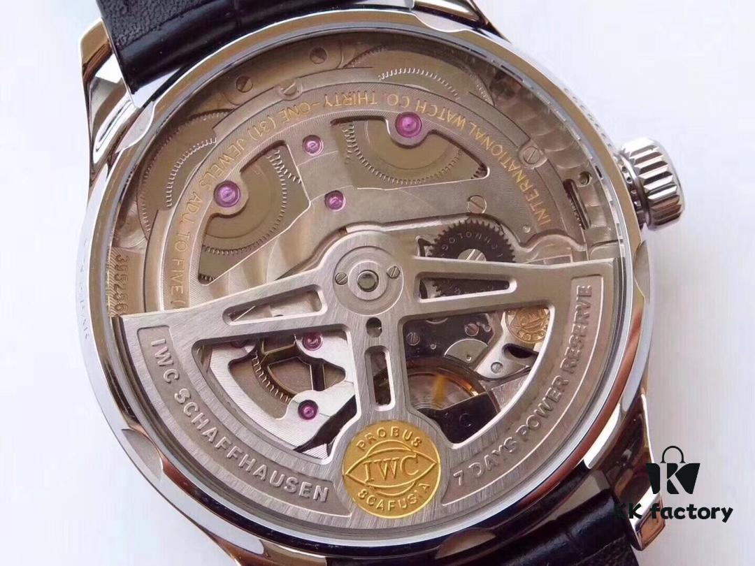 6931a7d8ccd8ab3d7af9c3f6 AZ Product IWC Portuguese Series 7-Day Automatic V5 Version with CAL.51011 Self-Winding Mechanical Movement Independent Small Seconds True Power Reserve Indicator Sapphire Crystal Leather Strap