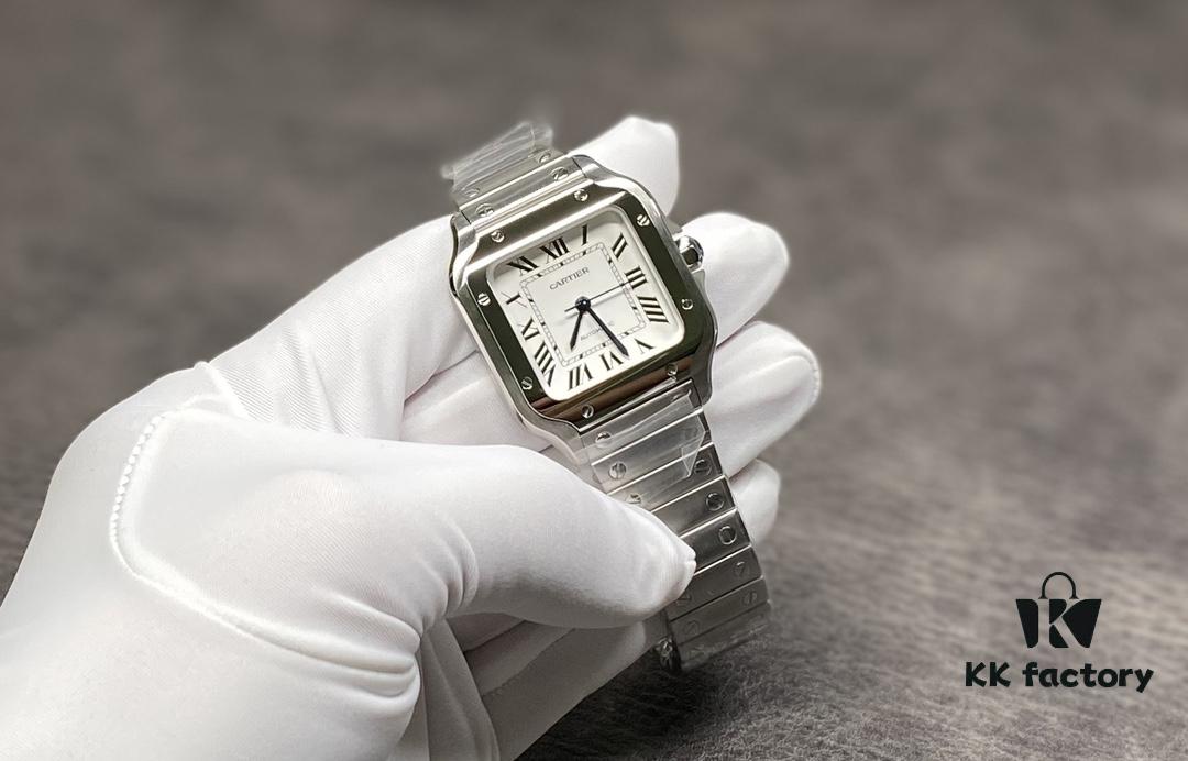 6931a7f0ccd8ab3d7af9c58f Cartier New Santos, V6 Factory Edition! 316 Material, Swiss Craftsmanship Fire-Blued Steel Hands, Swiss Anti-Reflective Coating, Scratch-Resistant and Fingerprint-Resistant Treatment!