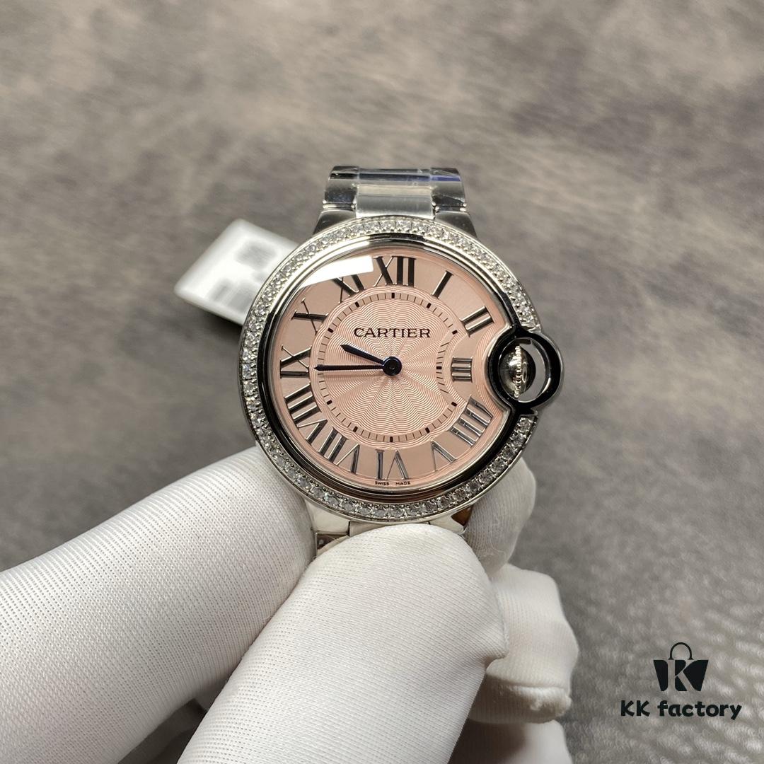 6931a7f1ccd8ab3d7af9c597 Cartier Ballon Bleu Series! Model WE9003Z3, 33mm Ladies' Watch Diameter