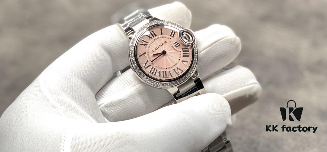 6931a7f1ccd8ab3d7af9c598 Cartier Ballon Bleu Series! Model WE9003Z3, 33mm Ladies' Watch Diameter