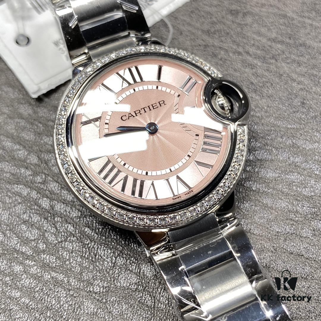 6931a7f1ccd8ab3d7af9c599 Cartier Ballon Bleu Series! Model WE9003Z3, 33mm Ladies' Watch Diameter