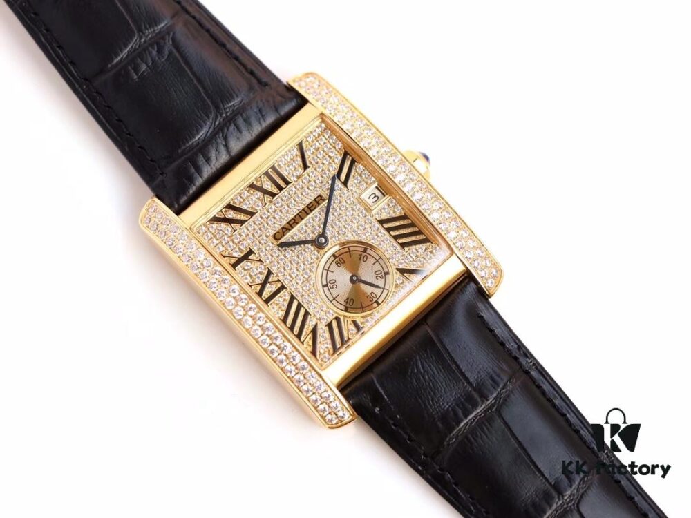 6931a7f1ccd8ab3d7af9c5a0 Taiwan Factory F5, Cartier Tank Series, Full Diamond Dial VS Upgraded Version, Andy Lau's British Tank Ultimate Edition, Square Men's Watch