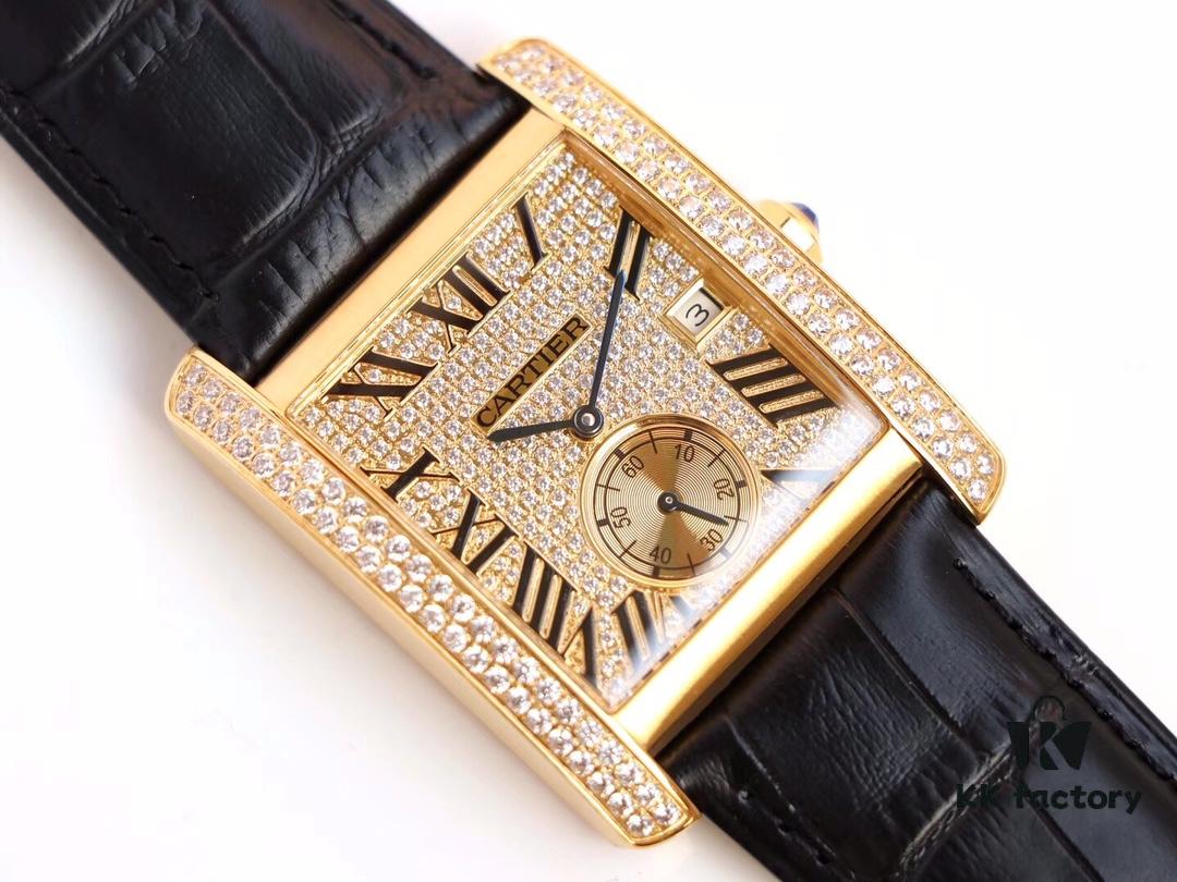 6931a7f1ccd8ab3d7af9c5a3 Taiwan Factory F5, Cartier Tank Series, Full Diamond Dial VS Upgraded Version, Andy Lau's British Tank Ultimate Edition, Square Men's Watch