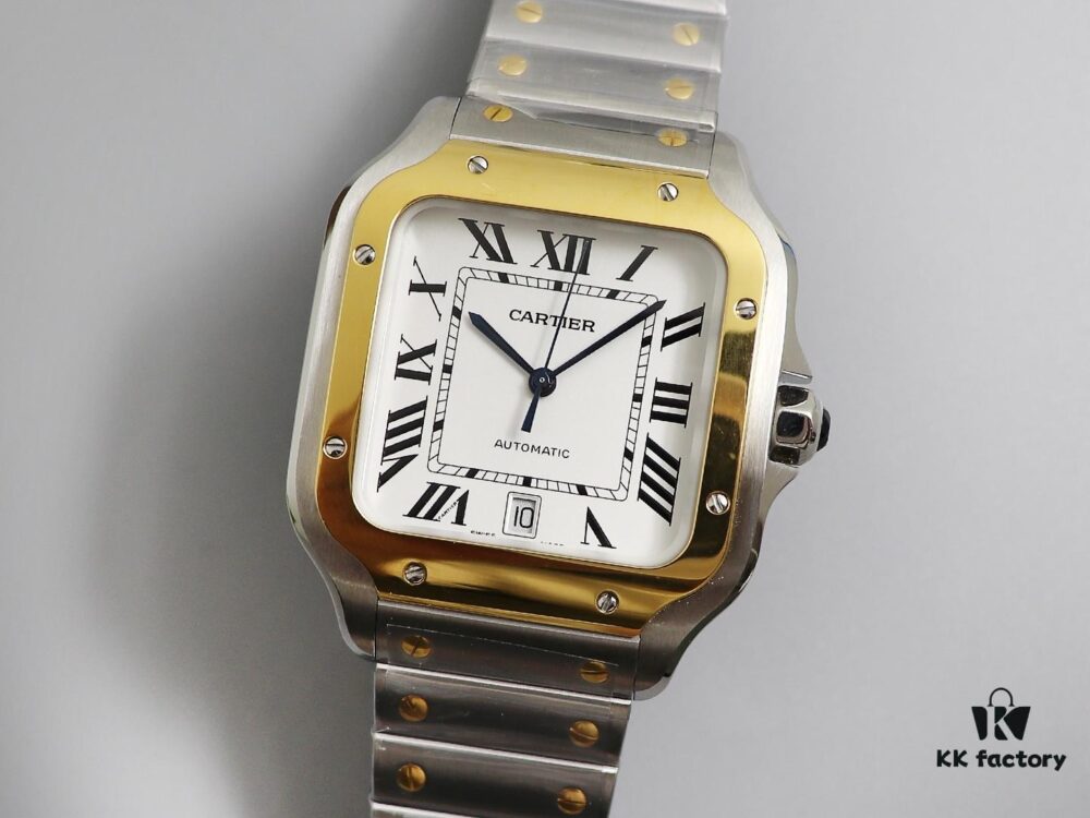 6931a7f3ccd8ab3d7af9c5c2 Men's Large-Sized Santos New Model by BV - Cartier Style
