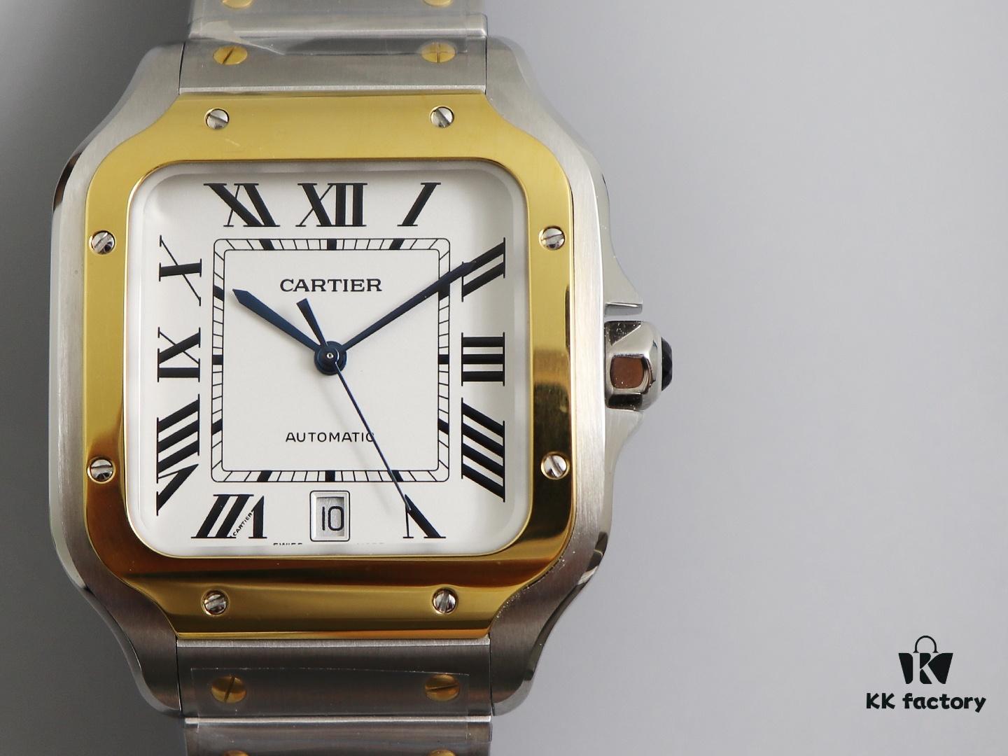 Men's Large-Sized Santos New Model by BV - Cartier Style