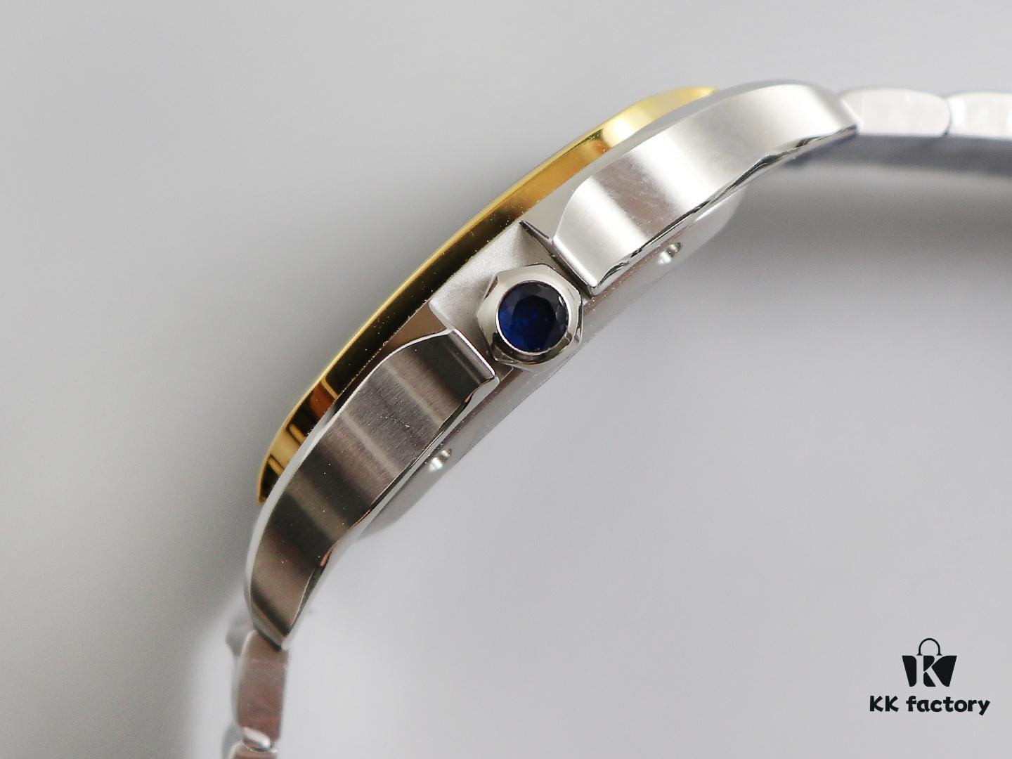 Men's Large-Sized Santos New Model by BV - Cartier Style