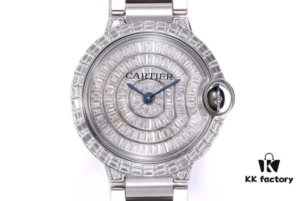 6931a7f8ccd8ab3d7af9c619 Cartier Ballon Bleu Square Diamond Full-Pave Ladies Watch