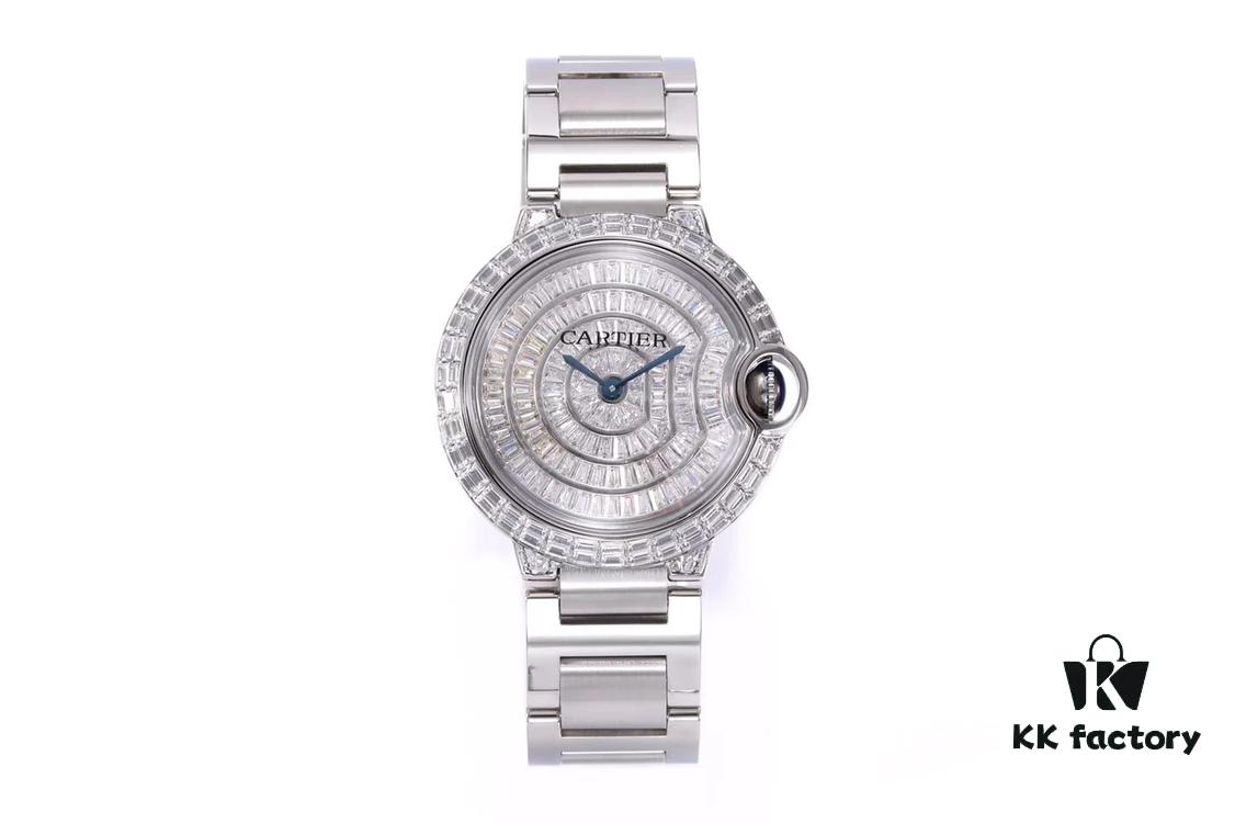 6931a7f8ccd8ab3d7af9c61a Cartier Ballon Bleu Square Diamond Full-Pave Ladies Watch