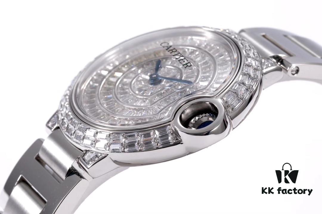 6931a7f9ccd8ab3d7af9c61d Cartier Ballon Bleu Square Diamond Full-Pave Ladies Watch