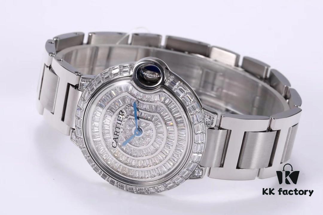 6931a7f9ccd8ab3d7af9c61f Cartier Ballon Bleu Square Diamond Full-Pave Ladies Watch