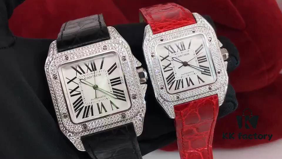 Cartier Solid Silver Couples Watches