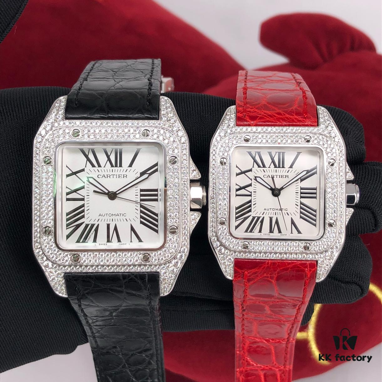 Cartier Solid Silver Couples Watches