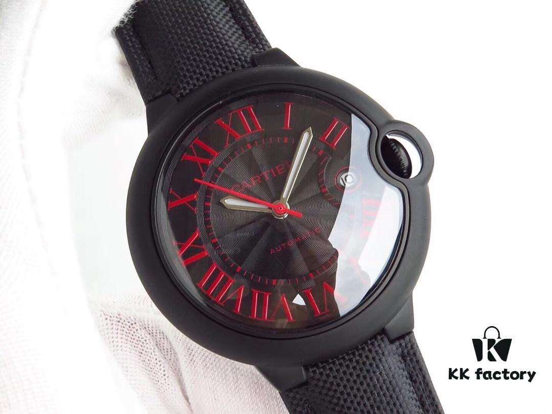 6931a7ffccd8ab3d7af9c686 CARTIER x Bamford Watch Department Collaboration - New Ballon Bleu Watch, The Mysterious Black Knight with Passion and Rock 'n' Roll Spirit! Men's 42mm Timepiece with Sapphire Crystal Domed Double Bubble Fish-Eye, Dimensional Dial, Honored Release by Taiwan Factory