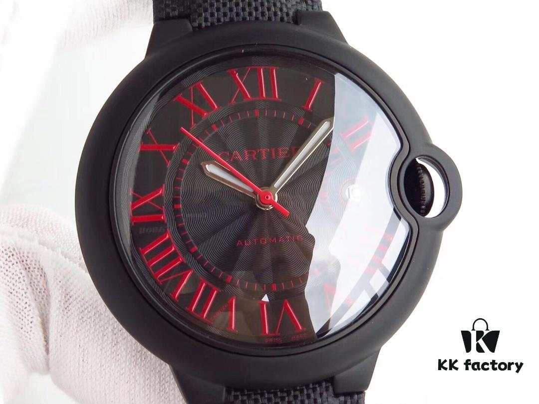 6931a7ffccd8ab3d7af9c688 CARTIER x Bamford Watch Department Collaboration - New Ballon Bleu Watch, The Mysterious Black Knight with Passion and Rock 'n' Roll Spirit! Men's 42mm Timepiece with Sapphire Crystal Domed Double Bubble Fish-Eye, Dimensional Dial, Honored Release by Taiwan Factory