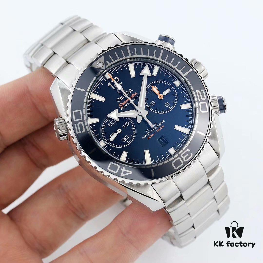 6931a800ccd8ab3d7af9c697 BF Fine Omega Seamaster 600m Diver Series 45.5mm Men's Automatic Chronograph with 9900 Movement, Super-Luminous, Waterproof, Compatible with Rubber and Steel Bracelets
