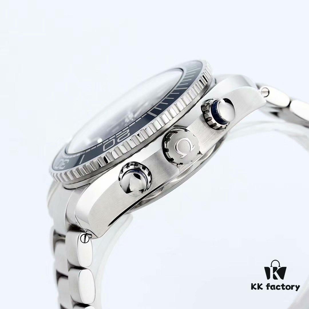 6931a800ccd8ab3d7af9c69b BF Fine Omega Seamaster 600m Diver Series 45.5mm Men's Automatic Chronograph with 9900 Movement, Super-Luminous, Waterproof, Compatible with Rubber and Steel Bracelets