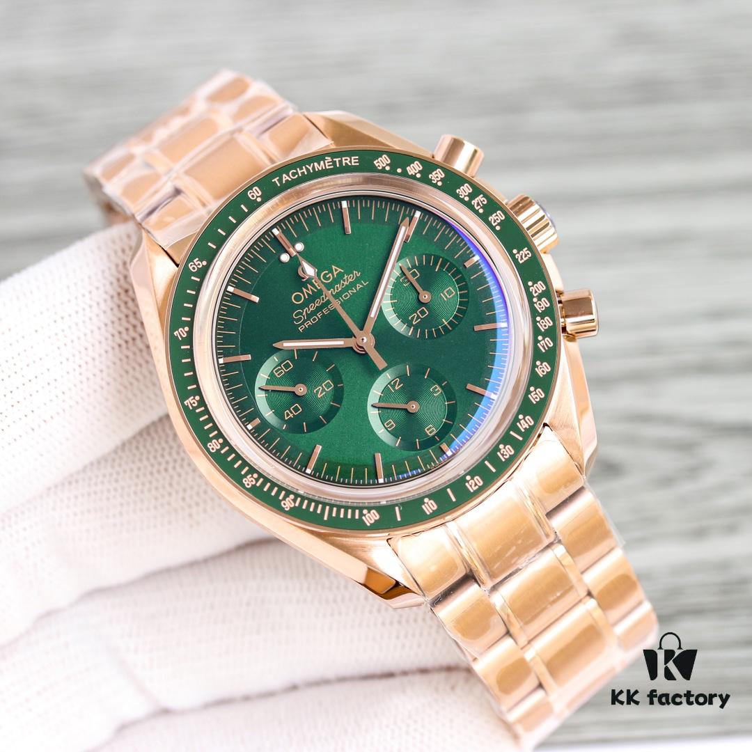6931a804ccd8ab3d7af9c6da Omega OMEGA Speedmaster Series 'Green Rose Gold' and 'Black Rose Gold' Limited Editions