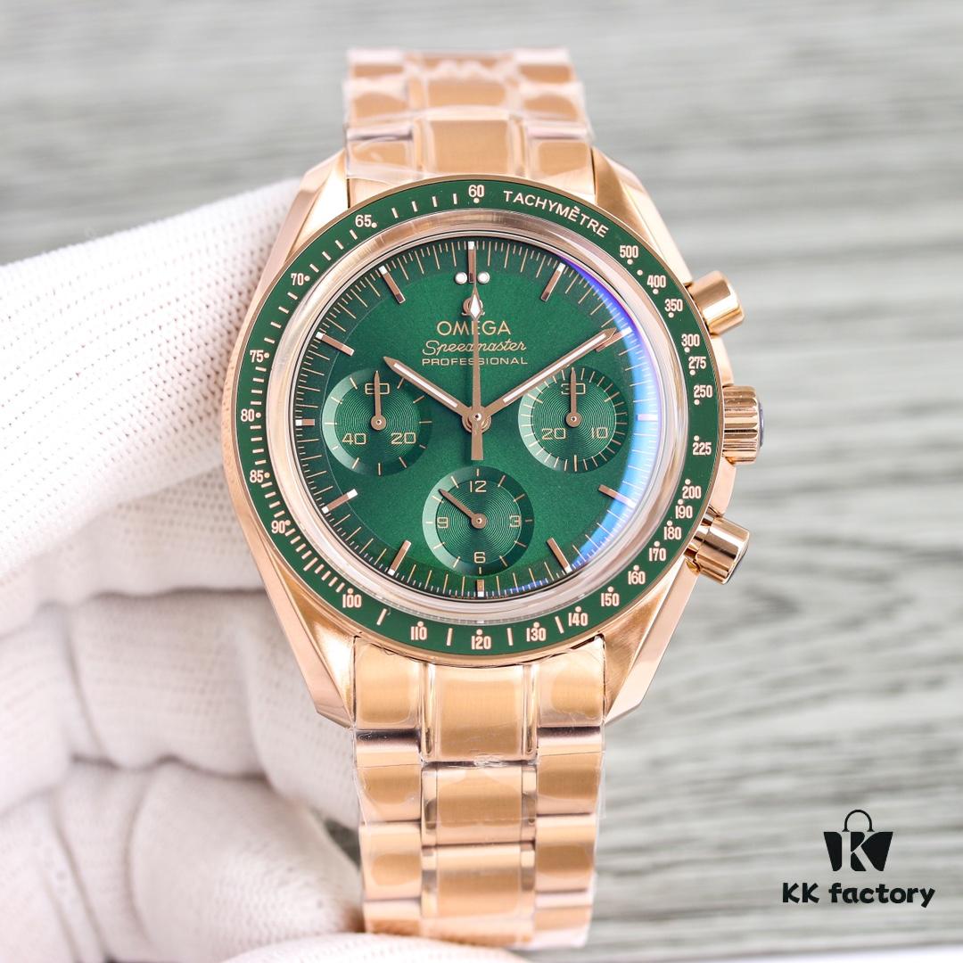 6931a804ccd8ab3d7af9c6db Omega OMEGA Speedmaster Series 'Green Rose Gold' and 'Black Rose Gold' Limited Editions
