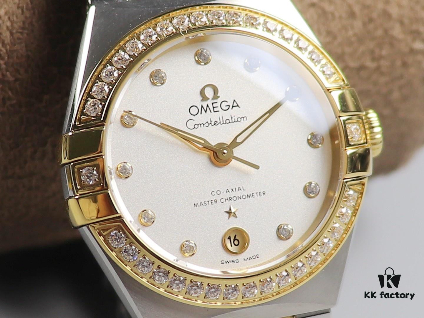 6931a812ccd8ab3d7af9c7c8 3S New Arrival: Mother-of-Pearl Dial, 5th Generation Omega Constellation Series! 29mm, Date Window at 6 o'clock, Adjustable Bracelet (2mm); Clone 8700 Movement
