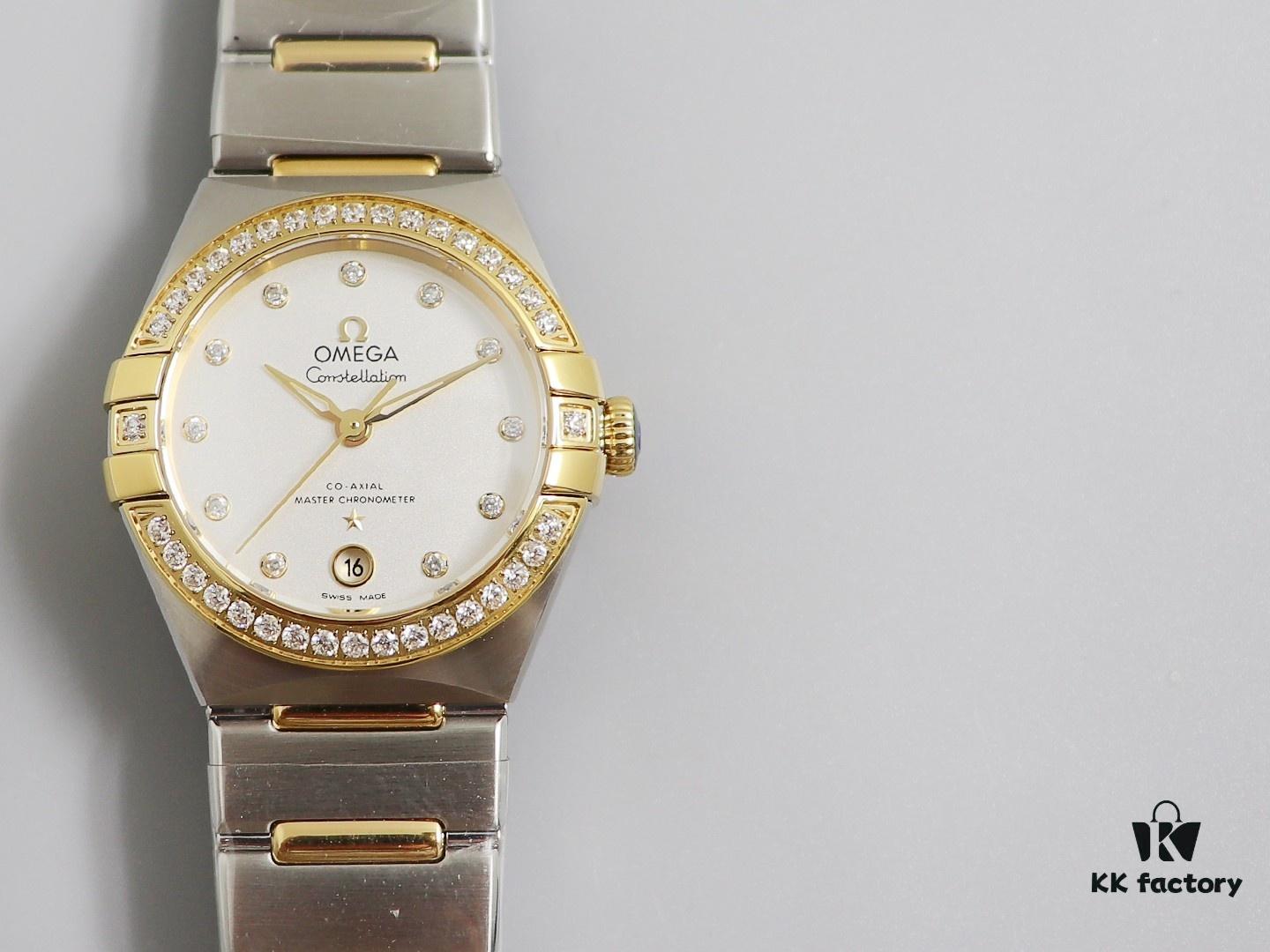6931a812ccd8ab3d7af9c7c9 3S New Arrival: Mother-of-Pearl Dial, 5th Generation Omega Constellation Series! 29mm, Date Window at 6 o'clock, Adjustable Bracelet (2mm); Clone 8700 Movement