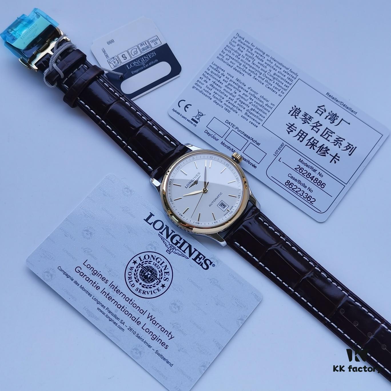 Taiwan Factory [Artisan Premium] Longines Master Calendar Six Position Series, Original Mold Development, 100% Interchangeable with Genuine Parts, 38.5mm Ultra-Thin Automatic Watch with Sapphire Crystal and Modified 2892 L619/888 Movement
