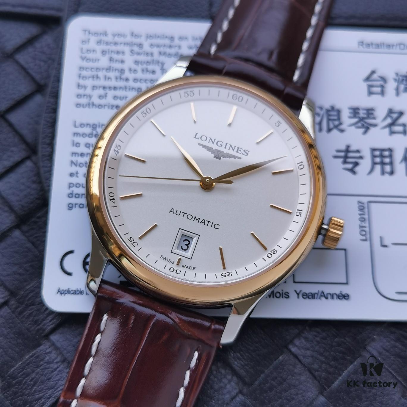 Taiwan Factory [Artisan Premium] Longines Master Calendar Six Position Series, Original Mold Development, 100% Interchangeable with Genuine Parts, 38.5mm Ultra-Thin Automatic Watch with Sapphire Crystal and Modified 2892 L619/888 Movement
