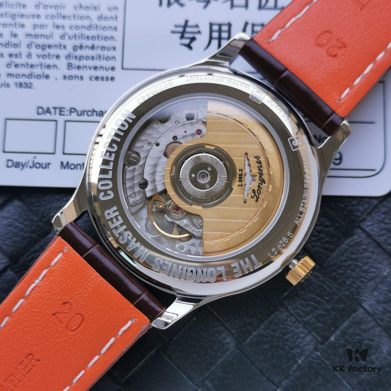 Taiwan Factory [Artisan Premium] Longines Master Calendar Six Position Series, Original Mold Development, 100% Interchangeable with Genuine Parts, 38.5mm Ultra-Thin Automatic Watch with Sapphire Crystal and Modified 2892 L619/888 Movement