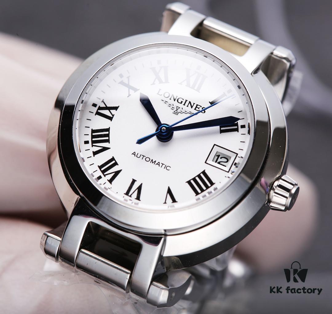 6931a820ccd8ab3d7af9c8ac Mechanical Women's Watch with Full Circle VVS Genuine Diamonds, Longines La Lune L8.111.4.87.6, 120m Waterproof, Japanese NH05 Movement, Sapphire Crystal, Blue Heat-Treated Hands