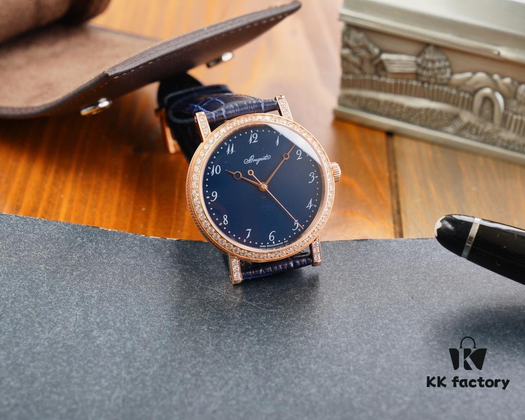 6931a826ccd8ab3d7af9c917 Breguet Classique Series 5177 Blue 'Grand Feu' Enamel Dial Watch