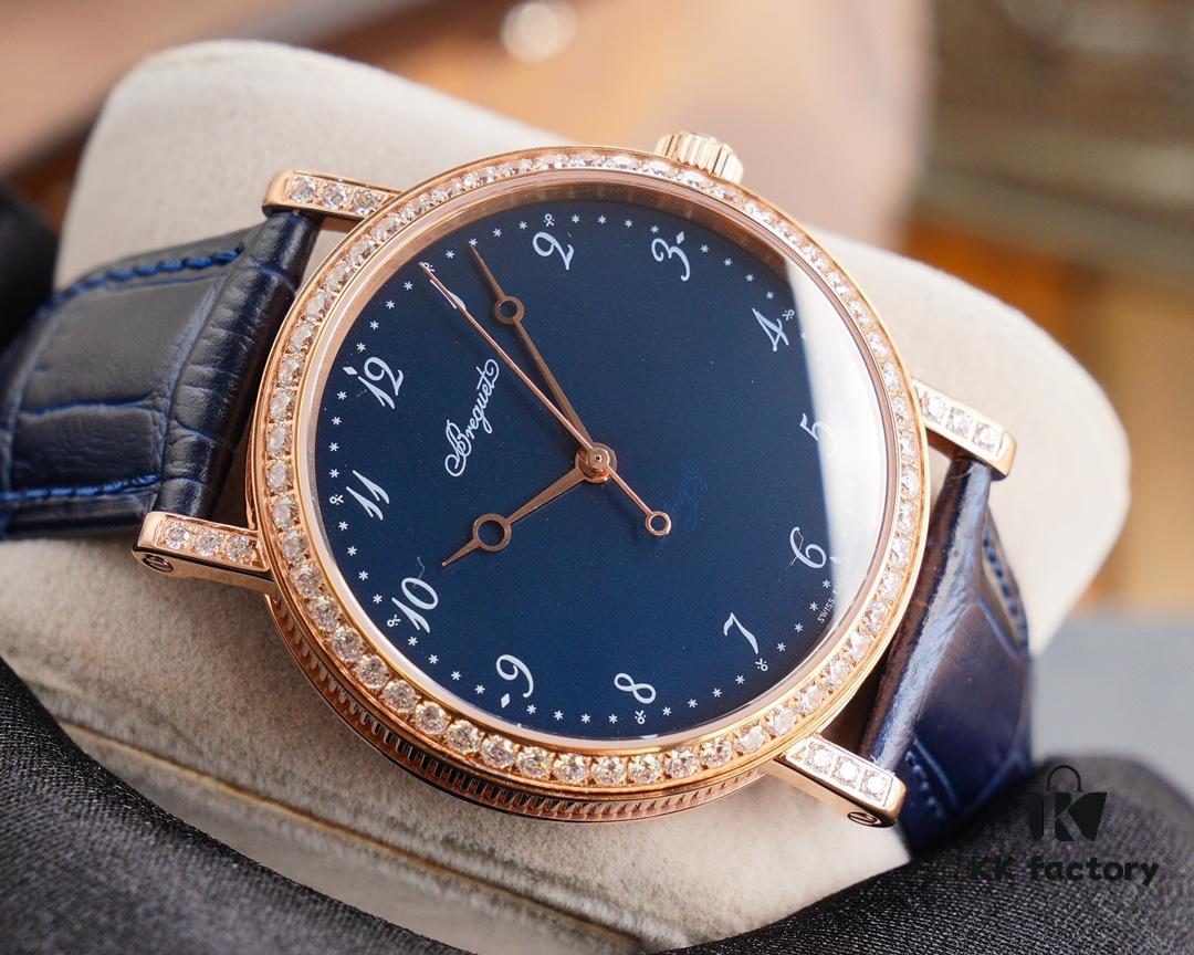 6931a826ccd8ab3d7af9c919 Breguet Classique Series 5177 Blue 'Grand Feu' Enamel Dial Watch