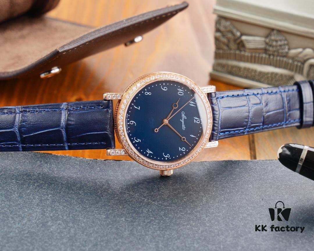 6931a826ccd8ab3d7af9c91b Breguet Classique Series 5177 Blue 'Grand Feu' Enamel Dial Watch