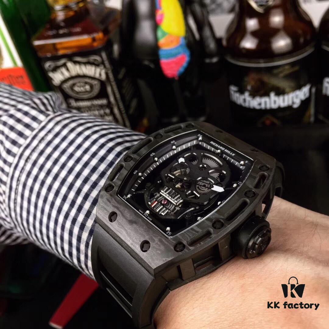 6931a829ccd8ab3d7af9c944 Richard Mille RM052 Series Latest Upgrade Skull Edition Carbon Fiber Case with Original Imported Mechanical Movement