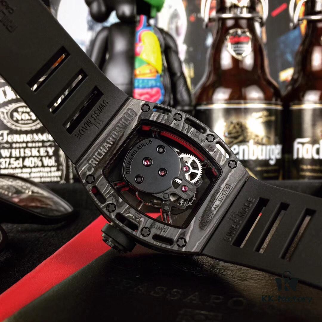6931a829ccd8ab3d7af9c947 Richard Mille RM052 Series Latest Upgrade Skull Edition Carbon Fiber Case with Original Imported Mechanical Movement