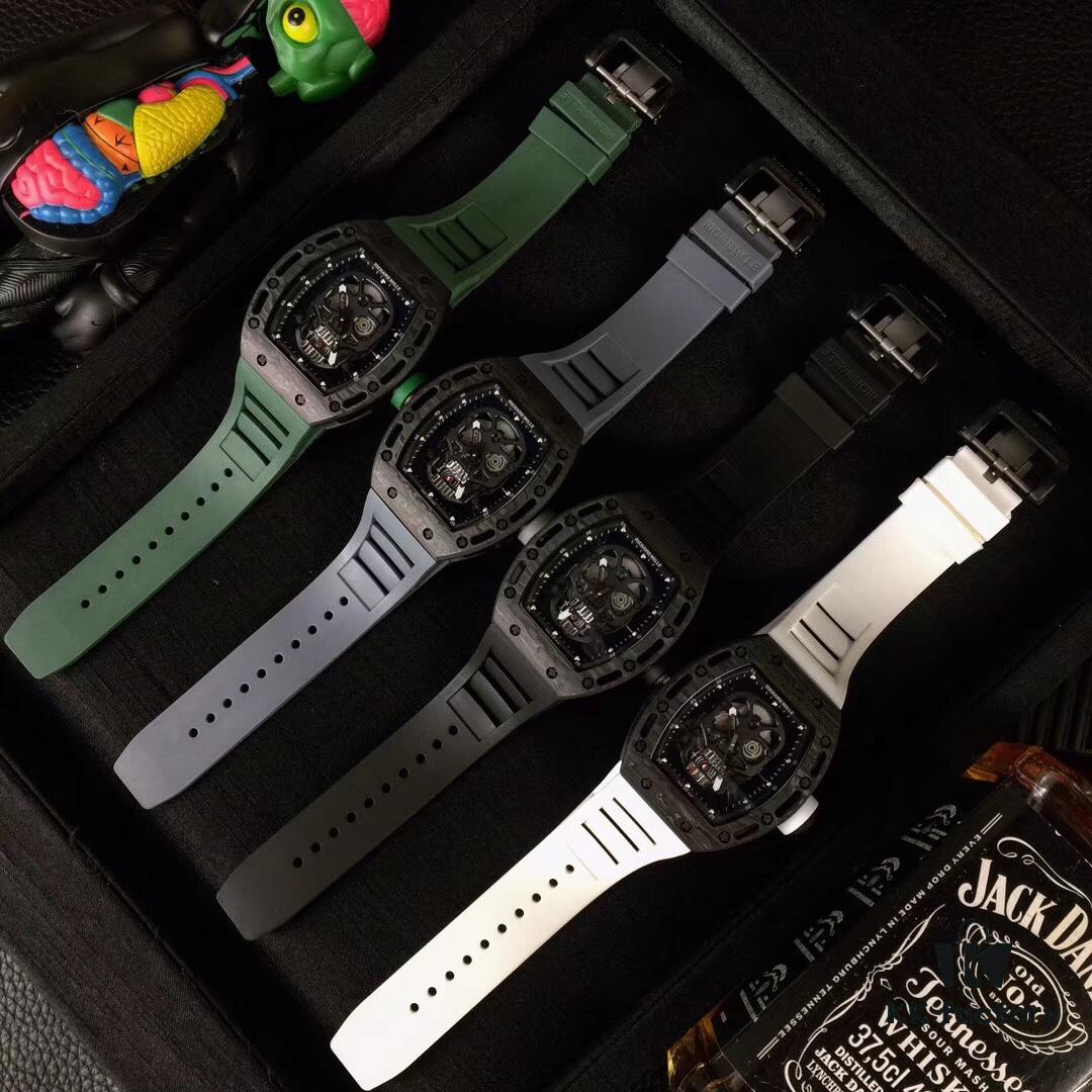 6931a829ccd8ab3d7af9c94b Richard Mille RM052 Series Latest Upgrade Skull Edition Carbon Fiber Case with Original Imported Mechanical Movement