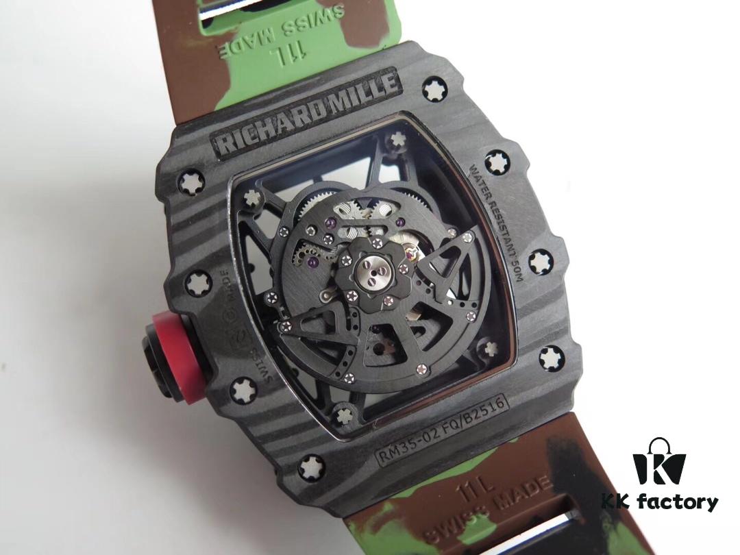 6931a82accd8ab3d7af9c95d KV Taiwan Factory Replica Richard Mille RM-035 Carbon Fiber 'Camouflage' Series - The Ultimate Reinterpretation
