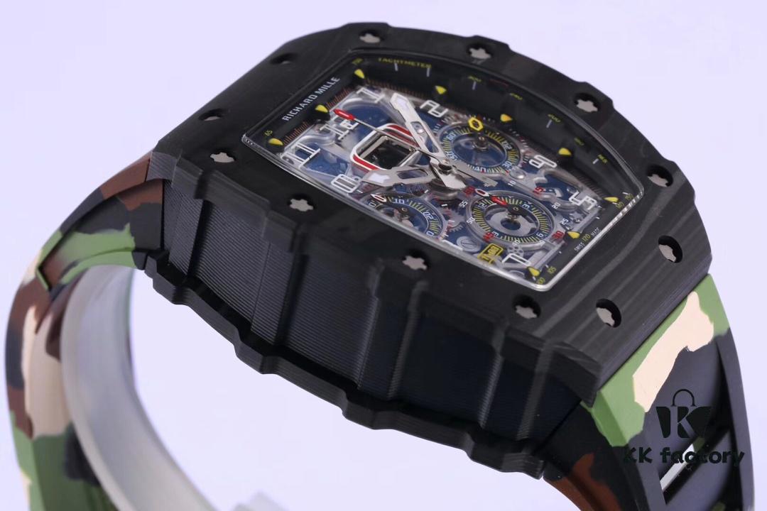 6931a82cccd8ab3d7af9c975 KV Taiwan Factory New Masterpiece Richard Mille RM011-03 NTPT Carbon Fiber Watch