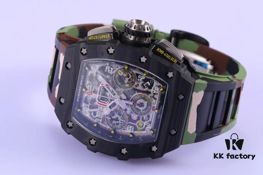 6931a82cccd8ab3d7af9c976 KV Taiwan Factory New Masterpiece Richard Mille RM011-03 NTPT Carbon Fiber Watch