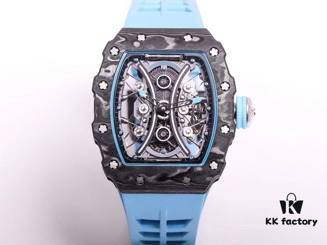 6931a82fccd8ab3d7af9c9a8 JB Richard Mille RM53-01 Upgraded Version Men's Watch - Carbon Fiber Case with Genuine Tourbillon Movement